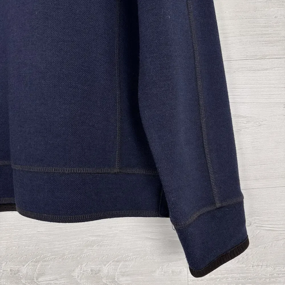 Carbon2Cobalt‎ Pullover Henley Sweatshirt Men Size Medium Navy Casual Preppy